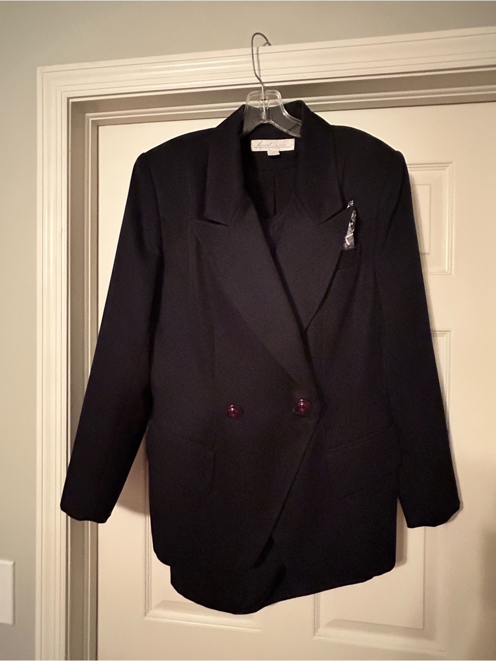Classic Dark Navy Women's Blazer Jacket and Matching skirt suit set